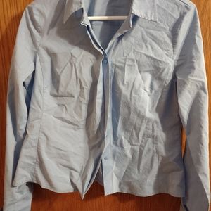Worthington Petite Stretch Blue Dress Shirt